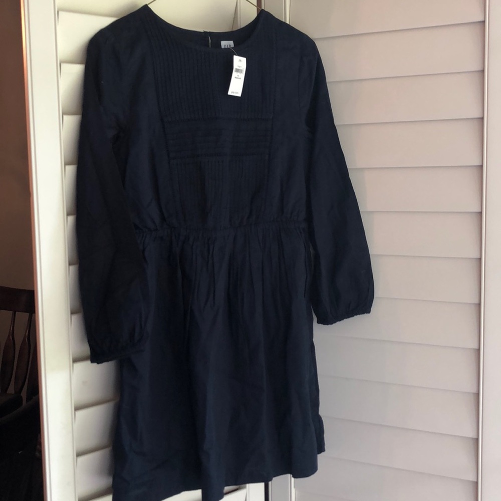 Navy GAP long sleeved cotton dress Girls XL